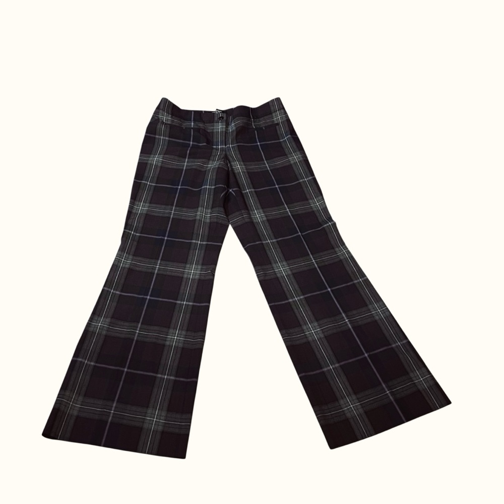 ETCETERA Women’s Maroon/Grey Plaid Pants Academia Size 14